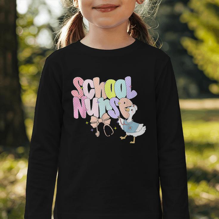 School Nurse Back To School Silly School Nurse Goose Graphic Toddler Long Sleeve Tee School Nurse Back To School Silly School Nurse Goose Graphic Toddler Long Sleeve Tee