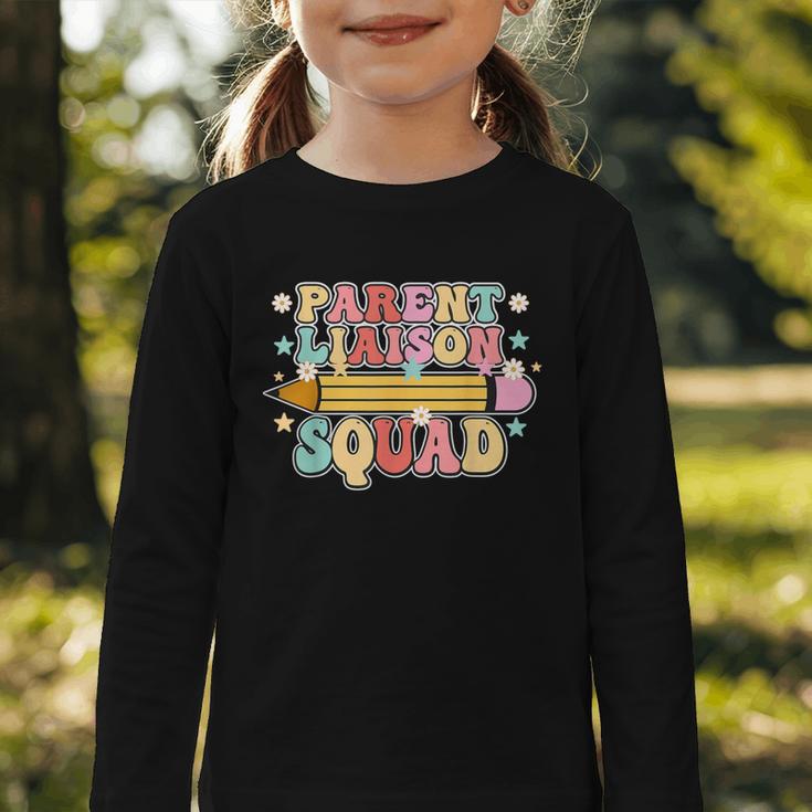 School Parent Liaison Squad Retro Back To School Graphic Toddler Long Sleeve Tee School Parent Liaison Squad Retro Back To School Graphic Toddler Long Sleeve Tee