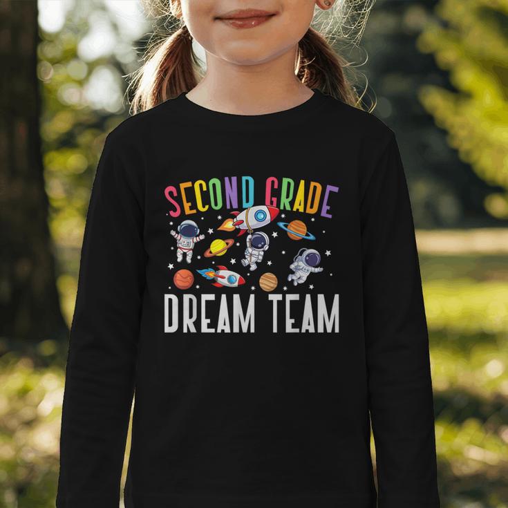 Second Grade Dream Team Astronaut 2nd Grade Back To School Graphic Toddler Long Sleeve Tee