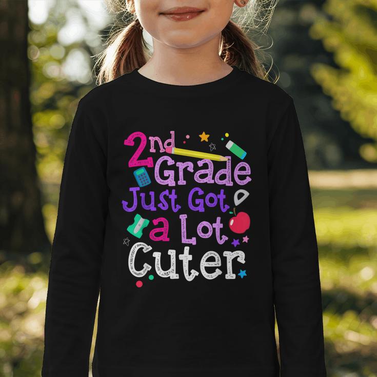 Second Grade Just Got Cuter Cute 2nd Grade Back To School Graphic Toddler Long Sleeve Tee Second Grade Just Got Cuter Cute 2nd Grade Back To School Graphic Toddler Long Sleeve Tee