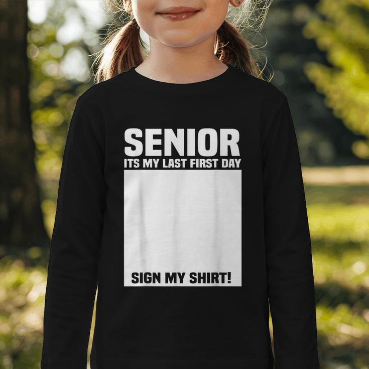 Senior 2026 Last First Day Senior Back To School Sign My Graphic Toddler Long Sleeve Tee