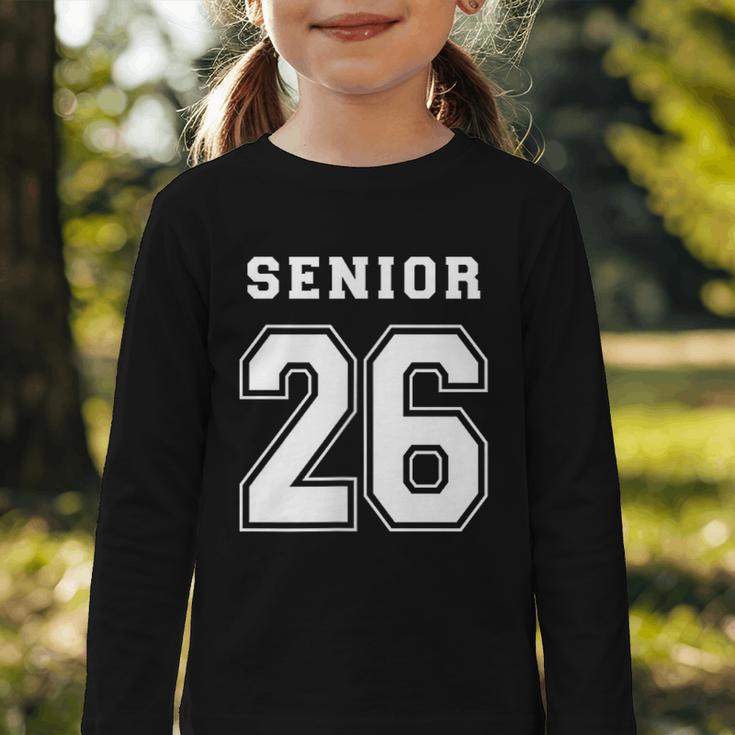 Senior 26 Class Of 2026 Front Back Grad Back To School Graphic Toddler Long Sleeve Tee