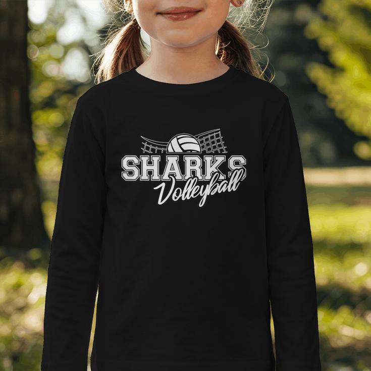 Sharks Volleyball Back To School Spirit Graphic Toddler Long Sleeve Tee Sharks Volleyball Back To School Spirit Graphic Toddler Long Sleeve Tee