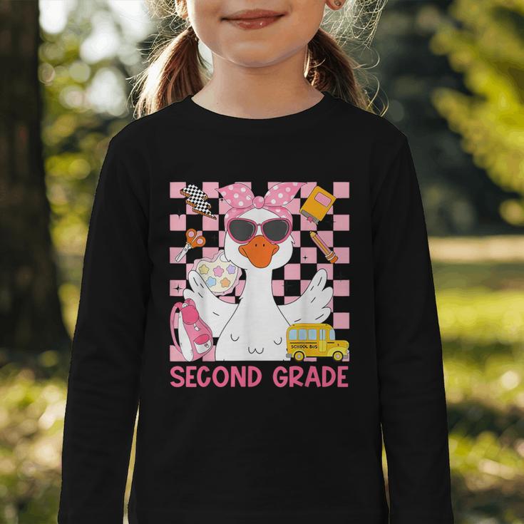 Silly Goose Second Grade Back To School Coquette Girly Graphic Toddler Long Sleeve Tee Silly Goose Second Grade Back To School Coquette Girly Graphic Toddler Long Sleeve Tee