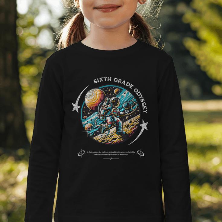 Sixth Grade Back To School Space Rocket Astronaut Graphic Toddler Long Sleeve Tee Sixth Grade Back To School Space Rocket Astronaut Graphic Toddler Long Sleeve Tee