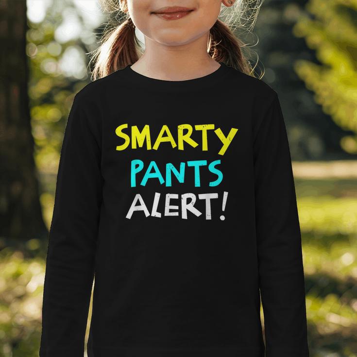 Smarty Pants Alert Nerd & Kids Back To School Graphic Toddler Long Sleeve Tee Smarty Pants Alert Nerd & Kids Back To School Graphic Toddler Long Sleeve Tee