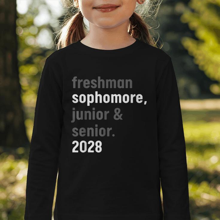 Sophomore Class Of 2028 Shirt Back To School High School Tee Graphic Toddler Long Sleeve Tee