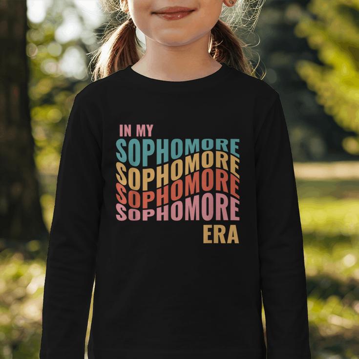 In My Sophomore Era High School 10th Grade Back To School Graphic Toddler Long Sleeve Tee In My Sophomore Era High School 10th Grade Back To School Graphic Toddler Long Sleeve Tee