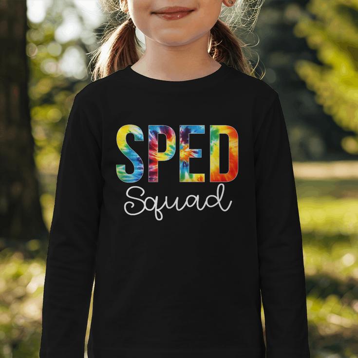 Sped Squad For Work Tie Dye Back To School Appreciation Day Graphic Toddler Long Sleeve Tee