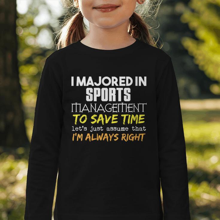 Sports Management Major For Back To School Graphic Toddler Long Sleeve Tee