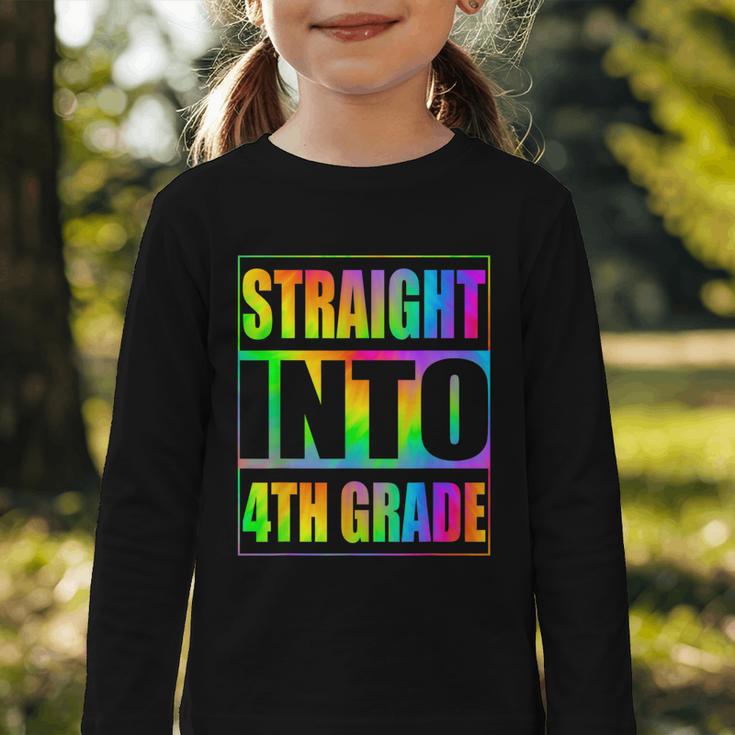 Straight Into 4th Grade Fourth Grade Back To School Graphic Toddler Long Sleeve Tee Straight Into 4th Grade Fourth Grade Back To School Graphic Toddler Long Sleeve Tee
