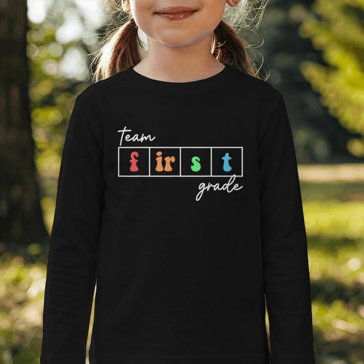 Team First Grade Back To School First Day Of 1st Grade Cute Graphic Toddler Long Sleeve Tee Team First Grade Back To School First Day Of 1st Grade Cute Graphic Toddler Long Sleeve Tee