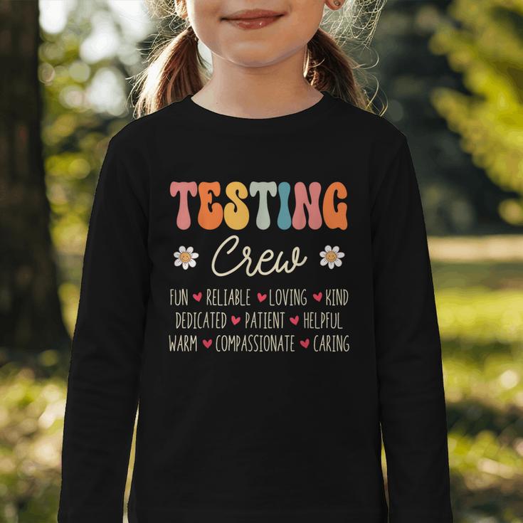 Testing Crew Appreciation Week Back To School Graphic Toddler Long Sleeve Tee Testing Crew Appreciation Week Back To School Graphic Toddler Long Sleeve Tee
