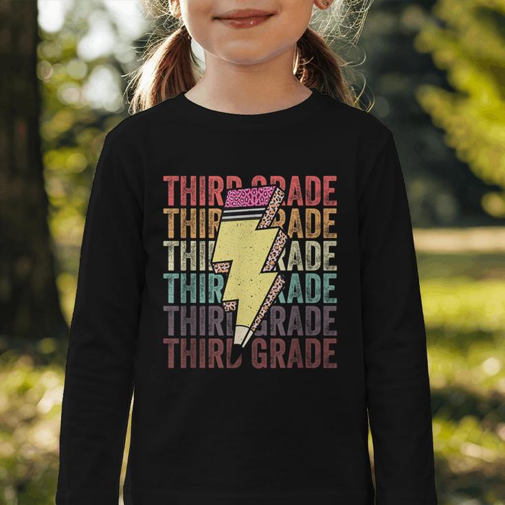 Third Grade Lightning Bolt Pencil 1st Day Of Back To School Graphic Toddler Long Sleeve Tee