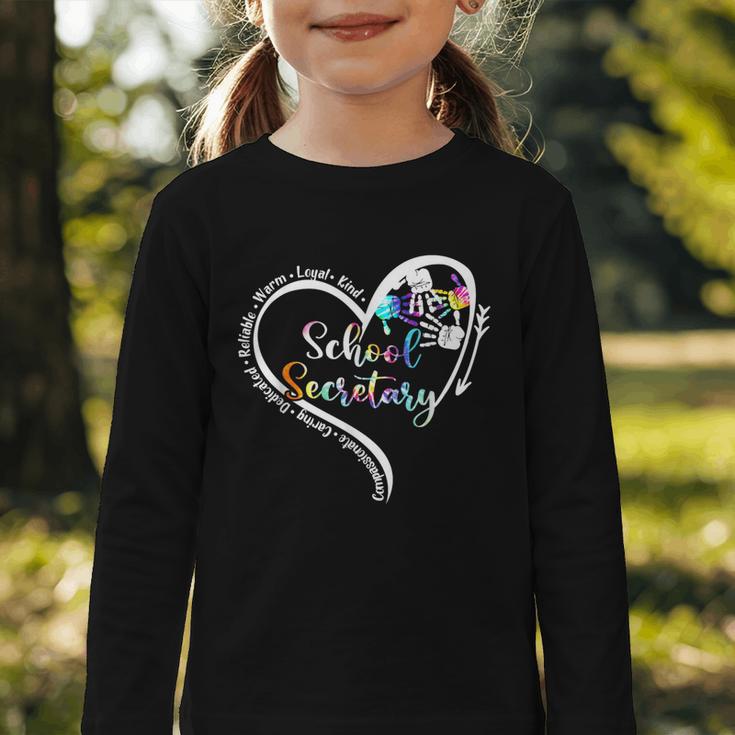 Tie Dye Heart School Secretary Life Tee Cute Back To School Graphic Toddler Long Sleeve Tee Tie Dye Heart School Secretary Life Tee Cute Back To School Graphic Toddler Long Sleeve Tee
