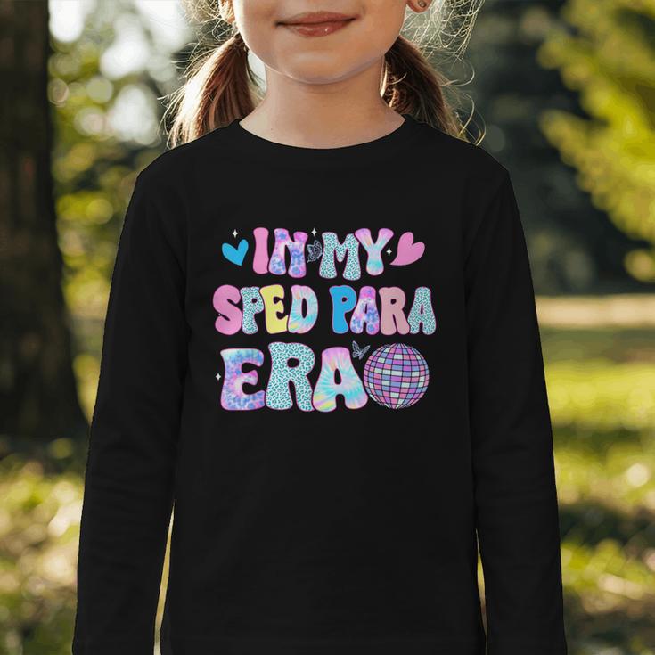 Tie Dye Leopard Back To School In My Sped Para Era Graphic Toddler Long Sleeve Tee
