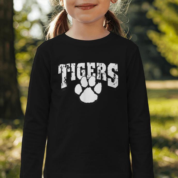 Tigers School Spirit Back To School B Graphic Toddler Long Sleeve Tee