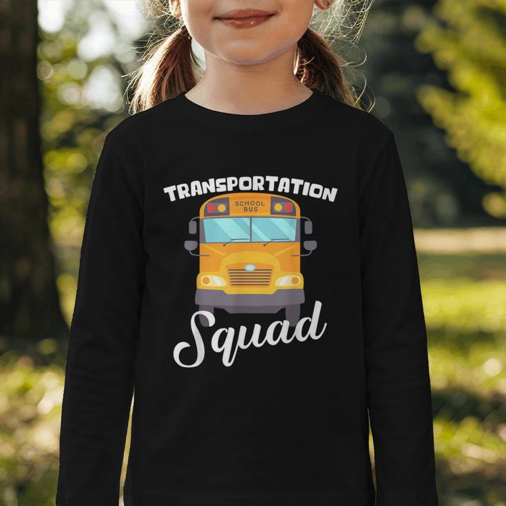 Transportation Squad Back To School Bus Driver Monitor Aide Graphic Toddler Long Sleeve Tee Transportation Squad Back To School Bus Driver Monitor Aide Graphic Toddler Long Sleeve Tee