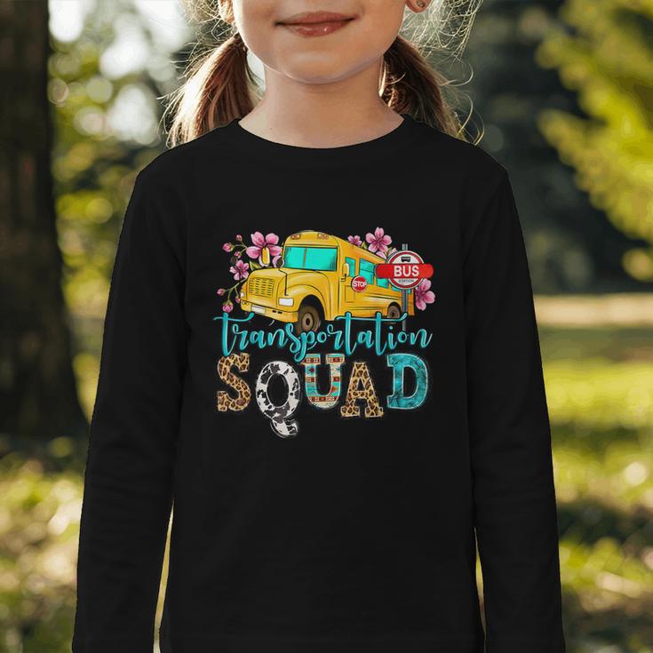 Transportation Squad Bus Driver School Bus Back To School Graphic Toddler Long Sleeve Tee Transportation Squad Bus Driver School Bus Back To School Graphic Toddler Long Sleeve Tee