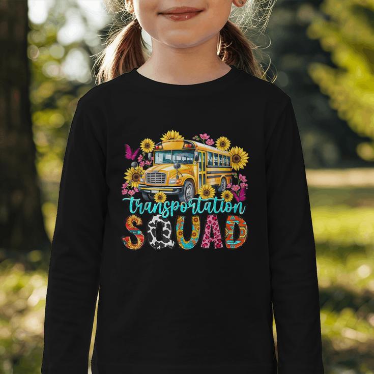 Transportation Squad Driving Bus Driver Back To School Women Graphic Toddler Long Sleeve Tee Transportation Squad Driving Bus Driver Back To School Women Graphic Toddler Long Sleeve Tee