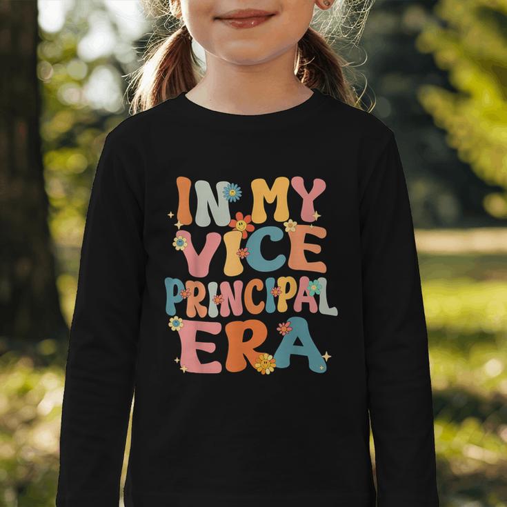 In My Vice Principal Era Groovy Back To School VicePrincipal Graphic Toddler Long Sleeve Tee In My Vice Principal Era Groovy Back To School VicePrincipal Graphic Toddler Long Sleeve Tee