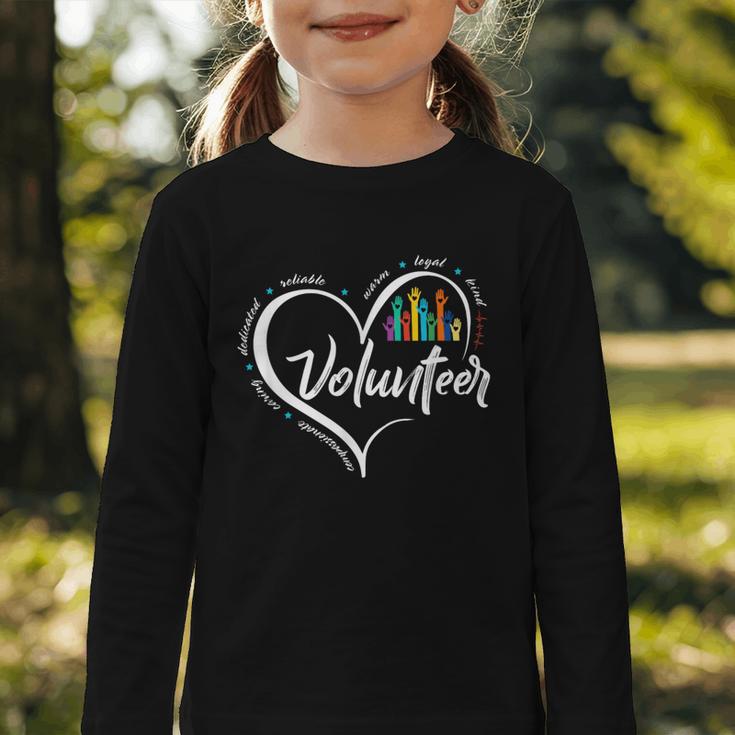 Volunteer Heart Back To School Art Vintage Graphic Toddler Long Sleeve Tee