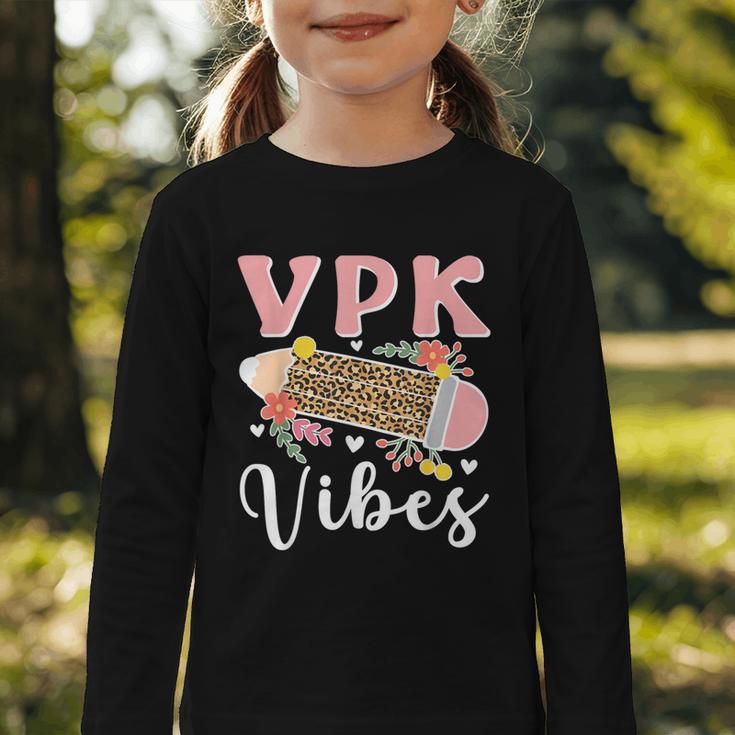 VPK Vibes First Day Of VPK Back To School Graphic Toddler Long Sleeve Tee VPK Vibes First Day Of VPK Back To School Graphic Toddler Long Sleeve Tee