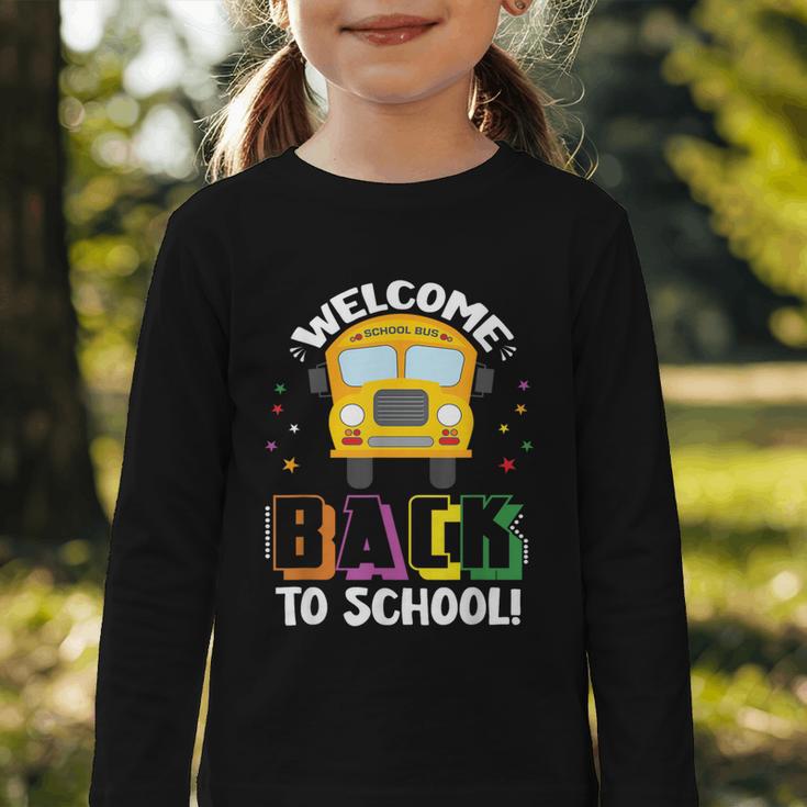Welcome Back To School Bus Driver First Day Of School Graphic Toddler Long Sleeve Tee