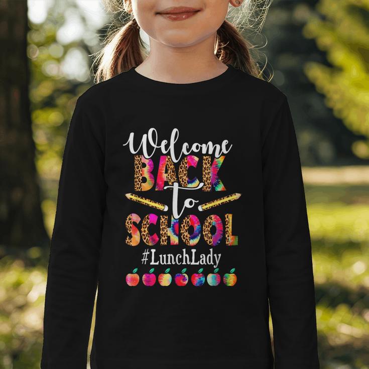 Welcome Back To School Lunch Lady Leopard On First Day Of School Graphic Toddler Long Sleeve Tee Welcome Back To School Lunch Lady Leopard On First Day Of School Graphic Toddler Long Sleeve Tee