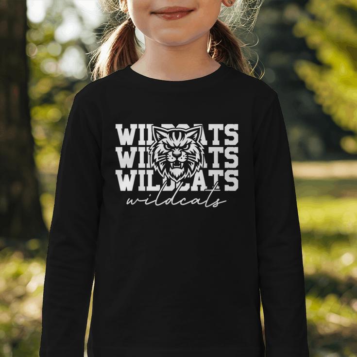 Wildcats School Spirit Fan Team Back To School Graphic Toddler Long Sleeve Tee Wildcats School Spirit Fan Team Back To School Graphic Toddler Long Sleeve Tee