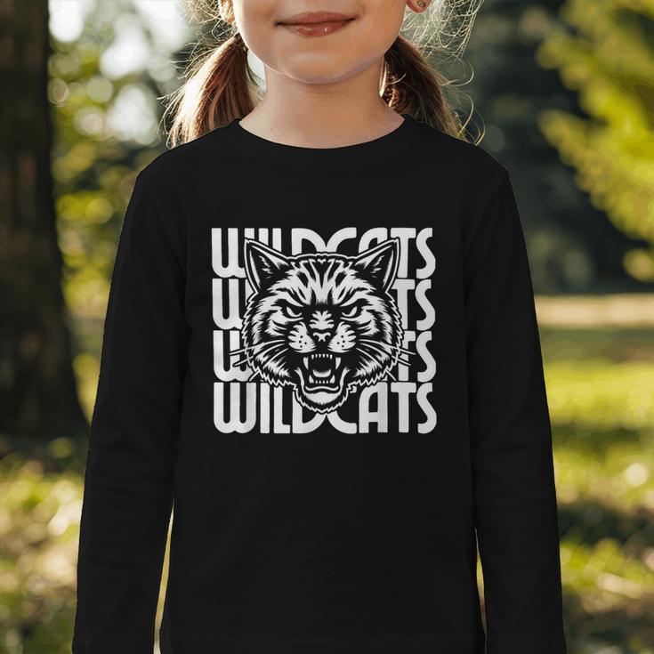Wildcats School Spirit Team Wildcat Go Back To School Graphic Toddler Long Sleeve Tee Wildcats School Spirit Team Wildcat Go Back To School Graphic Toddler Long Sleeve Tee