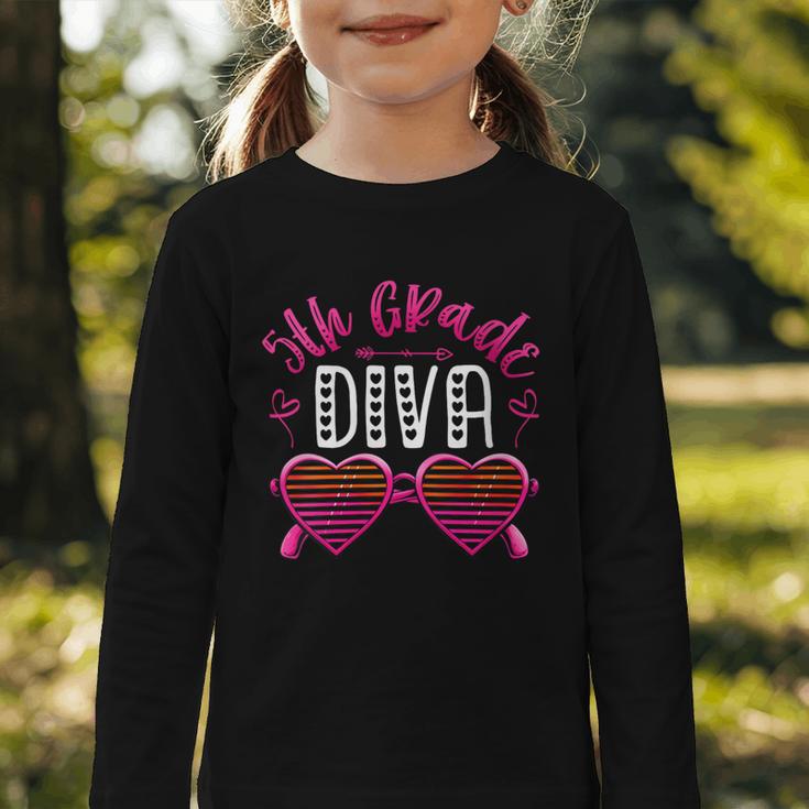 Women's 5th Grade Diva Back To School Fifth Grade For Girls Graphic Toddler Long Sleeve Tee Women's 5th Grade Diva Back To School Fifth Grade For Girls Graphic Toddler Long Sleeve Tee