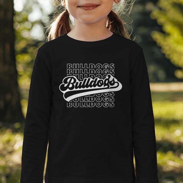 Women's Bulldogs High School Spirit Fan Team Bulldog Back To School Graphic Toddler Long Sleeve Tee Women's Bulldogs High School Spirit Fan Team Bulldog Back To School Graphic Toddler Long Sleeve Tee