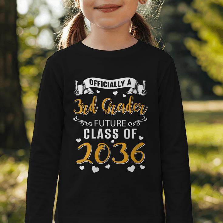 Women's Officially a 3rd Grader Future Class Of 2036 Back To School Graphic Toddler Long Sleeve Tee Women's Officially a 3rd Grader Future Class Of 2036 Back To School Graphic Toddler Long Sleeve Tee