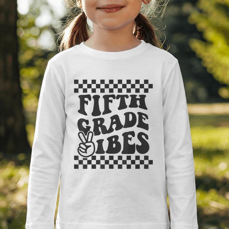 1st Day Of 5th Grade Vibes Retro Girls Back To School Boys Graphic Toddler Long Sleeve Tee 1st Day Of 5th Grade Vibes Retro Girls Back To School Boys Graphic Toddler Long Sleeve Tee