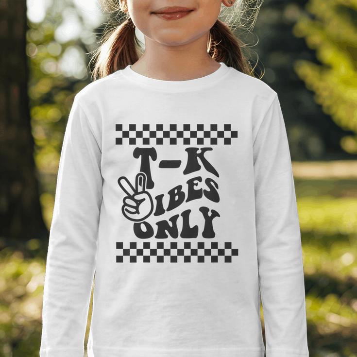 1st Day Of TK Vibes Only Retro Girls Back To SchoolK Boys Graphic Toddler Long Sleeve Tee 1st Day Of TK Vibes Only Retro Girls Back To SchoolK Boys Graphic Toddler Long Sleeve Tee