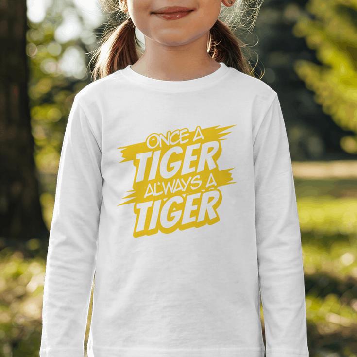 Always A Tiger Back To School Spirit GY Performance Graphic Toddler Long Sleeve Tee Always A Tiger Back To School Spirit GY Performance Graphic Toddler Long Sleeve Tee