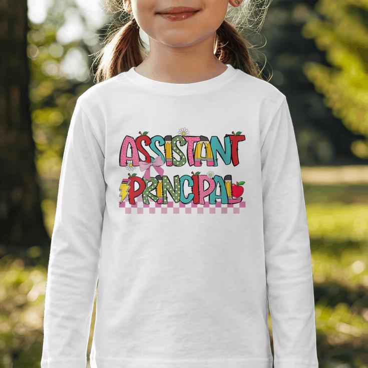 Assistant Principal Coquette Bow Pencil Cute Back To School Graphic Toddler Long Sleeve Tee Assistant Principal Coquette Bow Pencil Cute Back To School Graphic Toddler Long Sleeve Tee