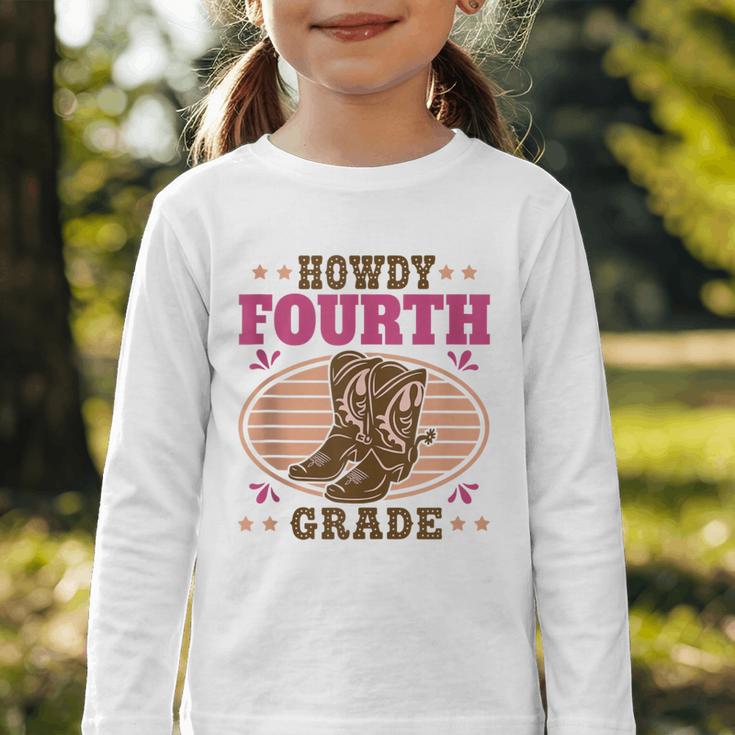 Back To School Howdy Fourth Grade Girls Graphic Toddler Long Sleeve Tee Back To School Howdy Fourth Grade Girls Graphic Toddler Long Sleeve Tee