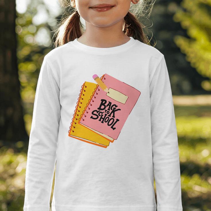 Back To School Notebook And Pencil Graphic Design Premium Tri-Blend Graphic Toddler Long Sleeve Tee Back To School Notebook And Pencil Graphic Design Premium Tri-Blend Graphic Toddler Long Sleeve Tee