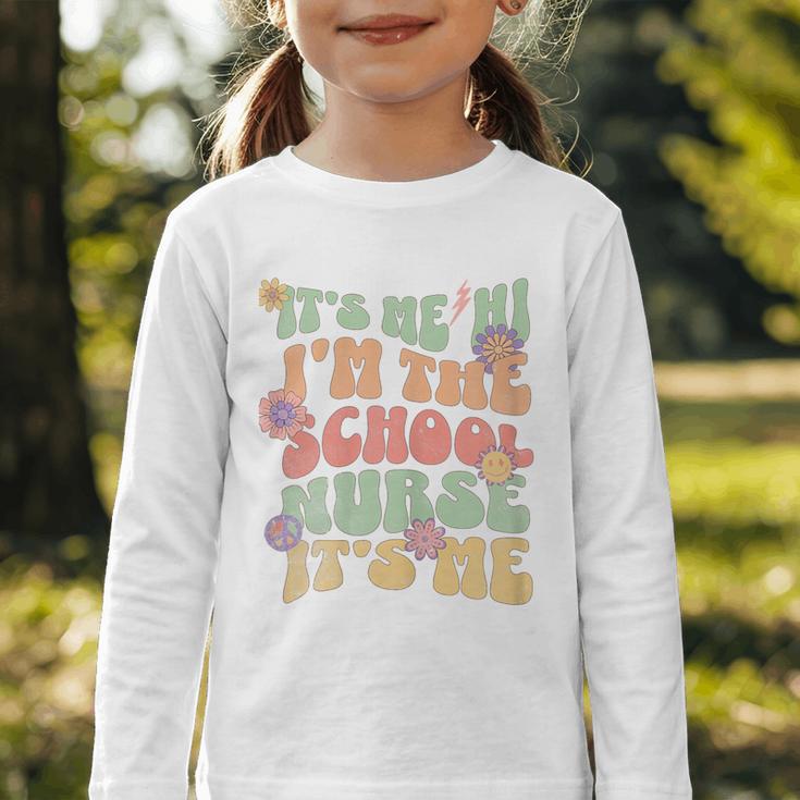 Back To School Nurse It's Me Hi I'm The School Nurse Graphic Toddler Long Sleeve Tee