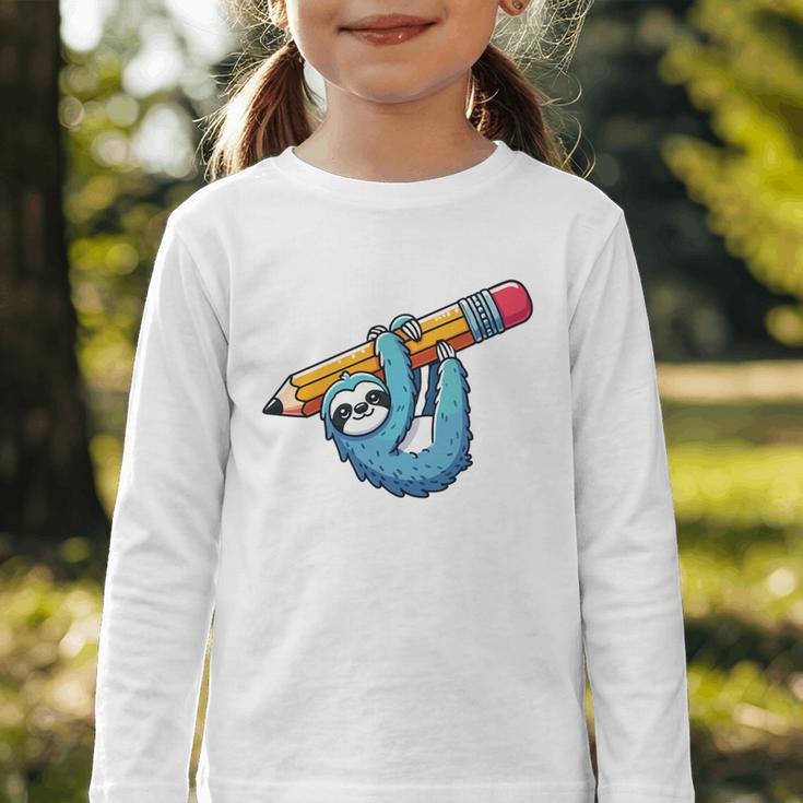 Back To School Seventh Grade Sloth Hanging Out In 7th Grade Performance Graphic Toddler Long Sleeve Tee