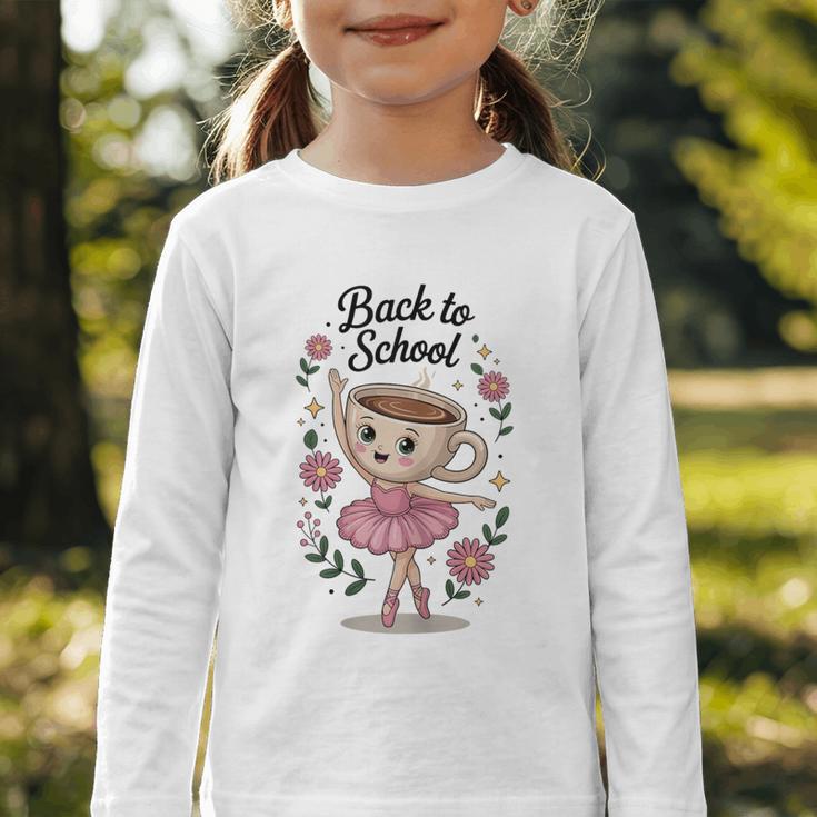 Ballerina Cappuccina Girls Italian Brainrot Back To School Graphic Toddler Long Sleeve Tee Ballerina Cappuccina Girls Italian Brainrot Back To School Graphic Toddler Long Sleeve Tee