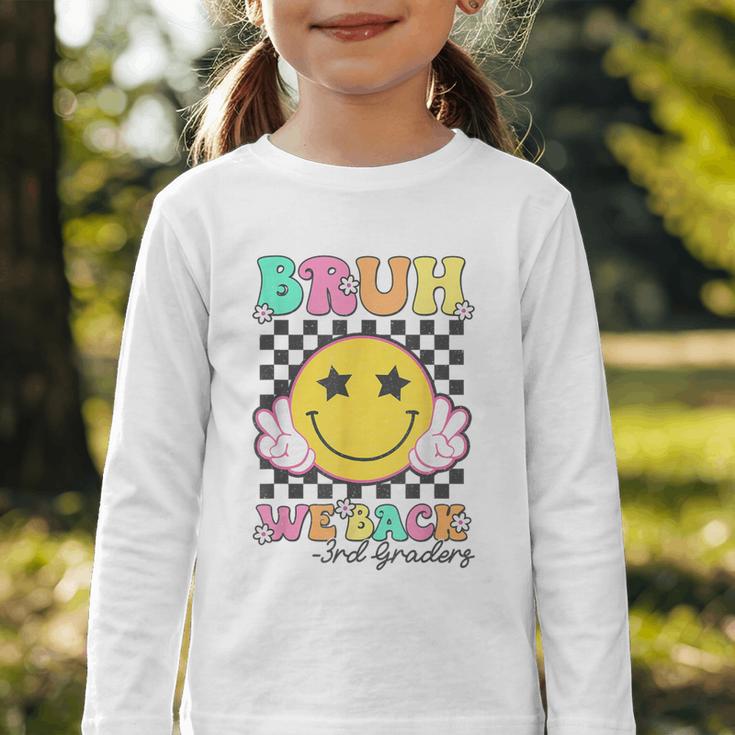 Bruh We Back 3rd Grade Girl Cute Back To School Third Grade Graphic Toddler Long Sleeve Tee Bruh We Back 3rd Grade Girl Cute Back To School Third Grade Graphic Toddler Long Sleeve Tee