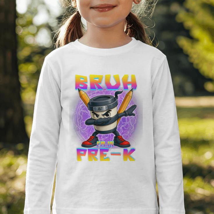 Bruh I'm In Pre-K Back To School Italian Brainrot Premium Tri-Blend Graphic Toddler Long Sleeve Tee Bruh I'm In Pre-K Back To School Italian Brainrot Premium Tri-Blend Graphic Toddler Long Sleeve Tee