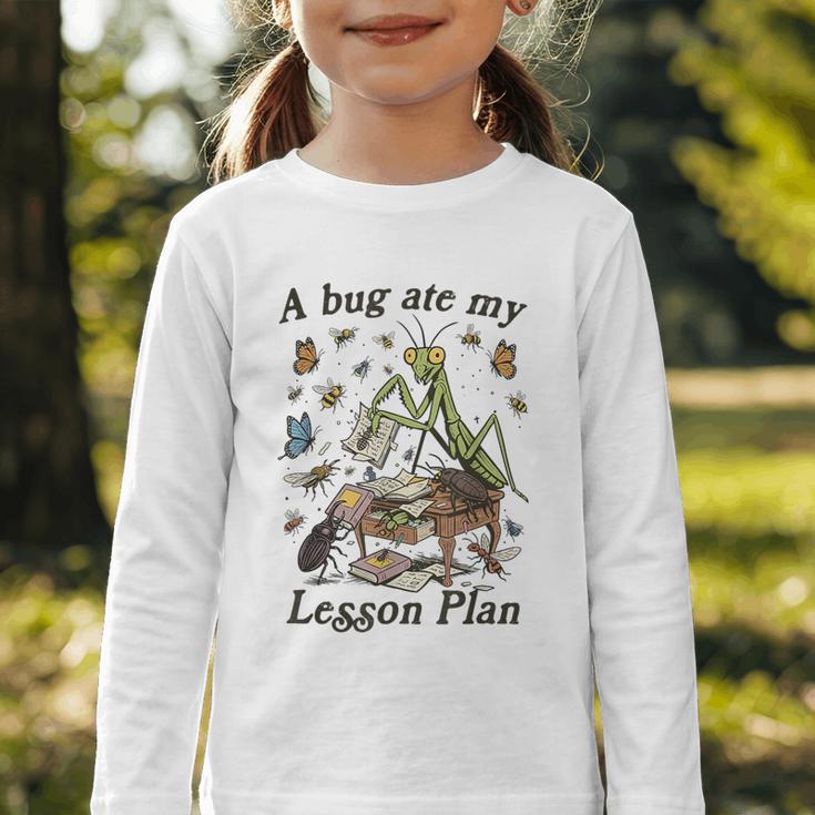 Bug Lover Insect Back To School A Bug Ate My Lesson Plan Graphic Toddler Long Sleeve Tee Bug Lover Insect Back To School A Bug Ate My Lesson Plan Graphic Toddler Long Sleeve Tee