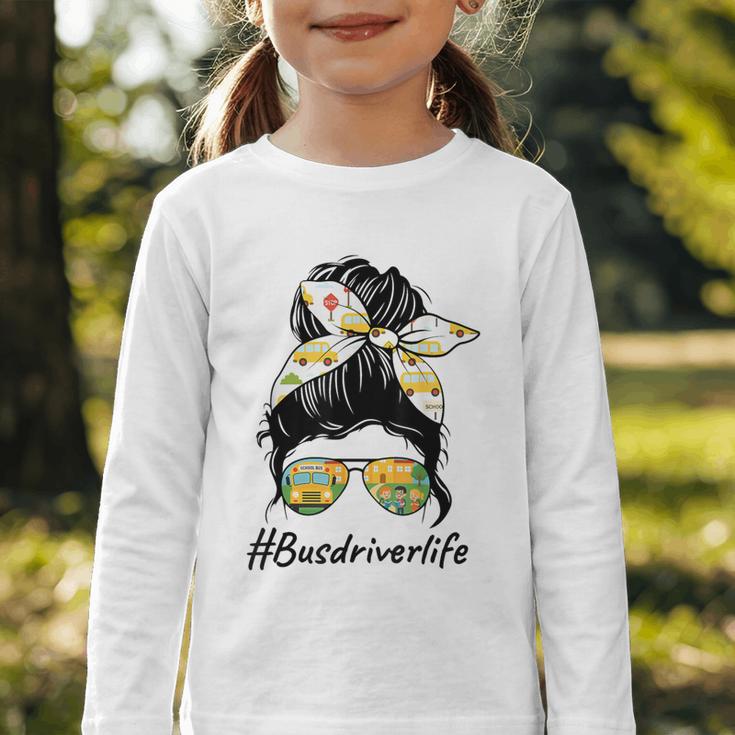 Bus Driver Life Messy Bun Back To School Bus Driver Graphic Toddler Long Sleeve Tee Bus Driver Life Messy Bun Back To School Bus Driver Graphic Toddler Long Sleeve Tee