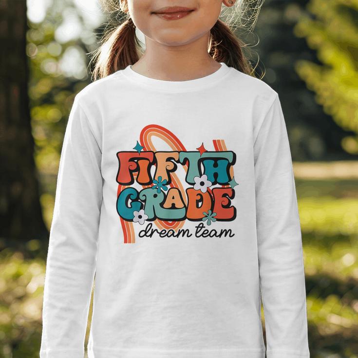 Fifth Grade Dream Team 1st Day Of 5th Grade Back To School Graphic Toddler Long Sleeve Tee Fifth Grade Dream Team 1st Day Of 5th Grade Back To School Graphic Toddler Long Sleeve Tee