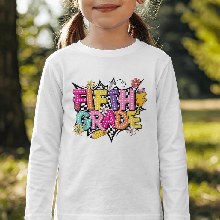First Day Of School Fifth Grade Back To School Kids Graphic Toddler Long Sleeve Tee First Day Of School Fifth Grade Back To School Kids Graphic Toddler Long Sleeve Tee