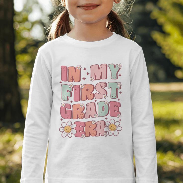 In My First Grade Era Cute Groovy 1st Grade Back To School Graphic Toddler Long Sleeve Tee